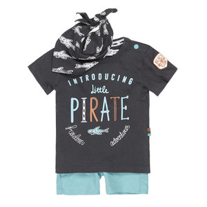 Dirkje Dirkje baby jongens 2-delig setje Pirate Grey