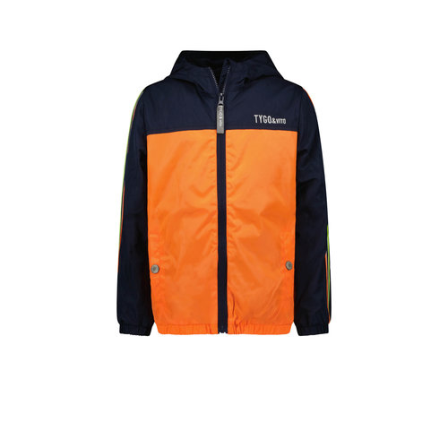 TYGO & vito TYGO & vito jongens zomerjas colorblock en bies Orange Clownfish TYGO & vito TYGO & vito jongens zomerjas colorblock en bies Orange Clownfish