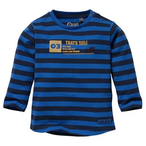 Quapi Quapi baby jongens shirt Lano aop Royal Blue Stripe