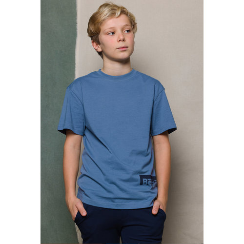 Bellaire Bellaire jongens t-shirt met klein logo Blue Shadow