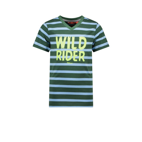 TYGO & vito TYGO & vito jongens gestreept t-shirt Rider Green TYGO & vito TYGO & vito jongens gestreept t-shirt Rider Green