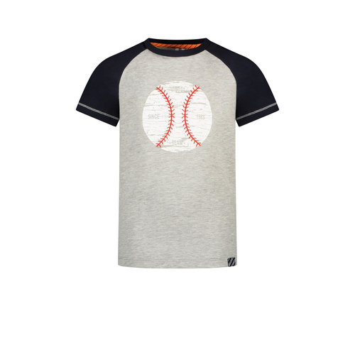 B.Nosy B.Nosy jongens t-shirt Baseball Artwork Grey Melee