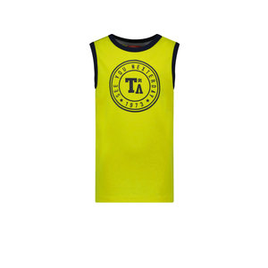 TYGO & vito TYGO & vito jongens hemd met rond logo print Safety Yellow
