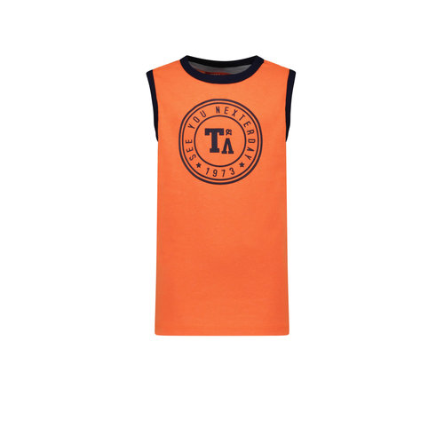 TYGO & vito TYGO & vito jongens hemd met rond logo print Orange Clownfish TYGO & vito TYGO & vito jongens hemd met rond logo print Orange Clownfish
