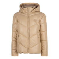 Indian Blue meiden korte PU winterjas Puffer Light Sand