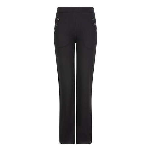 Indian Blue Jeans Indian Blue meiden wijde broek met knopen Black Indian Blue Jeans Indian Blue meiden wijde broek met knopen Black