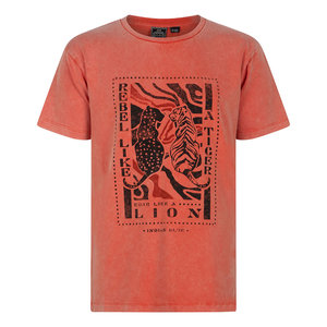 Indian Blue Jeans Indian Blue meiden t-shirt Tiger Rebel Orange Red