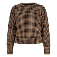 Indian Blue meiden sweater Check Almond Brown