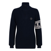 Indian Blue jongens gebreiden sweater met col en rits Navy