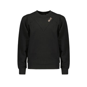 NoBell NoBell meiden sweater Kimo met V shaped detail Jet Black