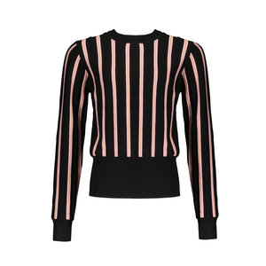 NoBell NoBell meiden gebreide sweater Kamilla vertical striped Lychee