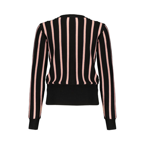 NoBell NoBell meiden gebreide sweater Kamilla vertical striped Lychee