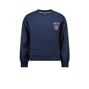 B.Nosy B.Nosy meisjes sweater Wish Me Luck Navy