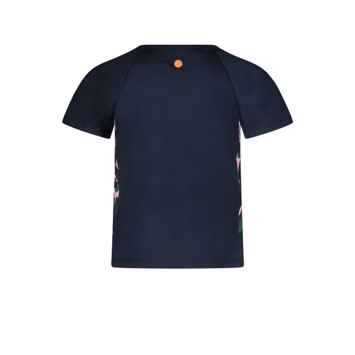 B.Nosy B.Nosy meisjes t-shirt B. Sporty panterprint block Navy