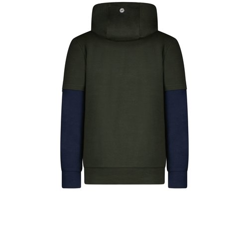 B.Nosy B.Nosy jongens hoodie Up and Running Deep Green