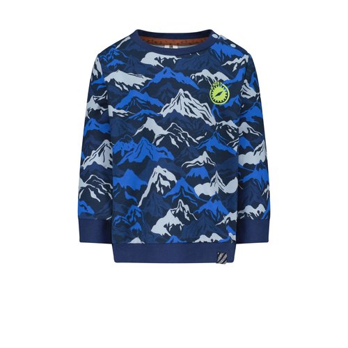 B.Nosy B.Nosy baby jongens sweater Mountain aop