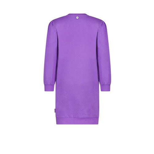 B.Nosy B.Nosy meisjes sweat jurk met V print Purple