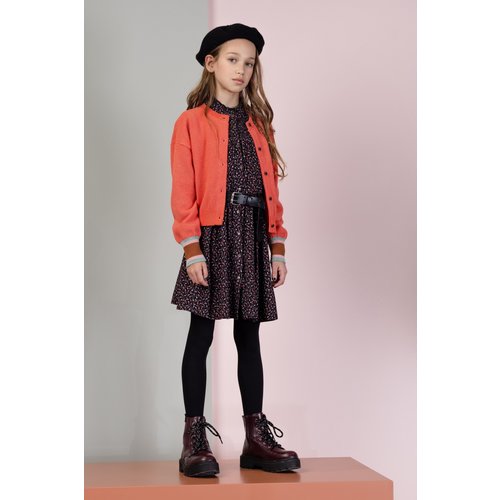 NoNo NoNo meisjes gebreid stevig vest Amber Winter Coral