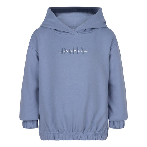Daily7 Daily7 meisjes hoodie D7 oversized Lavender Blue Daily7 Daily7 meisjes hoodie D7 oversized Lavender Blue