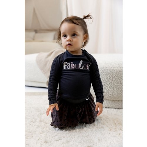 Dirkje Dirkje baby meisjes shirt Fabulous Dark Grey