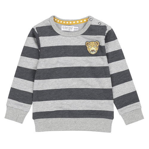 Dirkje Dirkje baby jongens sweater stripe Tiger Grey