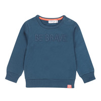 Dirkje baby jongens sweater Be Brave Petrol