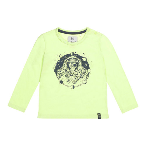 Koko Noko Koko Noko jongens shirt Monkey Astronaut Neon Lime