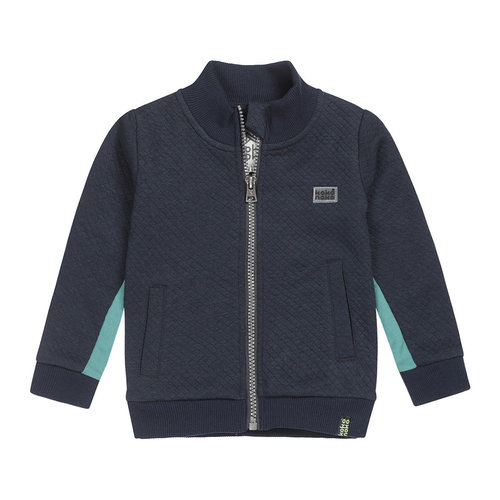 Koko Noko Koko Noko jongens vest met structuur en bies Dark Blue Koko Noko Koko Noko jongens vest met structuur en bies Dark Blue