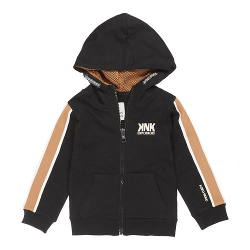 Koko Noko Koko Noko jongens vest met capuchon Explorers Black Koko Noko Koko Noko jongens vest met capuchon Explorers Black