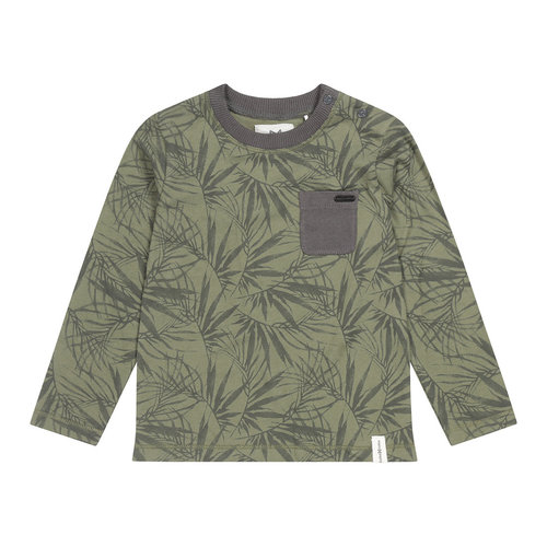Koko Noko Koko Noko jongens shirt leaves Army Green Koko Noko Koko Noko jongens shirt leaves Army Green
