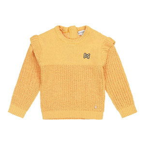 Koko Noko Koko Noko meisjes gebreide sweater  met ruches Ochre