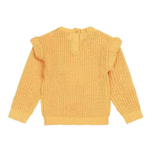 Koko Noko Koko Noko meisjes gebreide sweater  met ruches Ochre