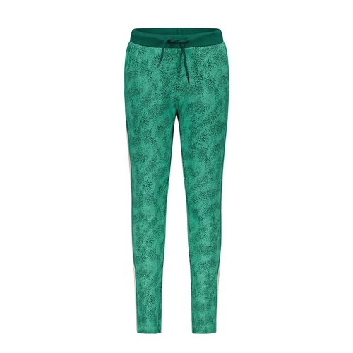 TYGO & vito TYGO & vito meisjes joggingbroek met aop en gekleurde bies Winter Green