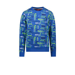 TYGO & vito TYGO & vito jongens sweater met ao print Game Navy