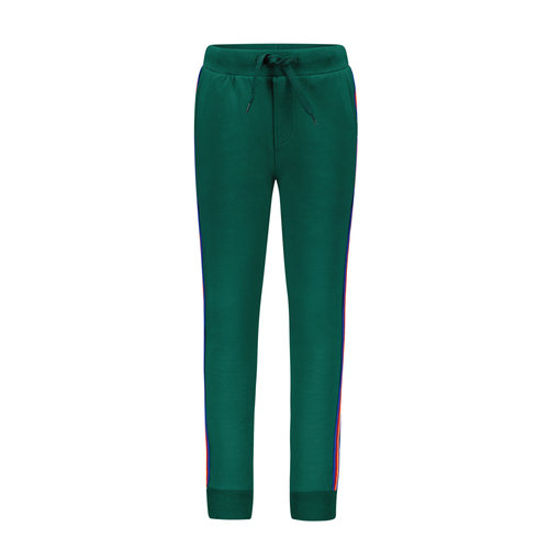 TYGO & vito TYGO & vito jongens joggingbroek met bies Storm Green