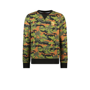 TYGO & vito TYGO & vito jongens sweater aop camouflage Forrest Green