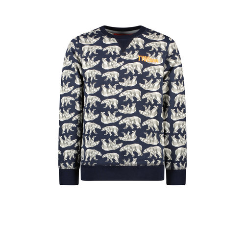 TYGO & vito TYGO & vito jongens sweater aop Icebear Navy