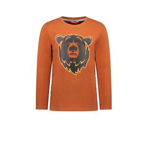 TYGO & vito TYGO & vito jongens shirt Bear and tapes Walnut