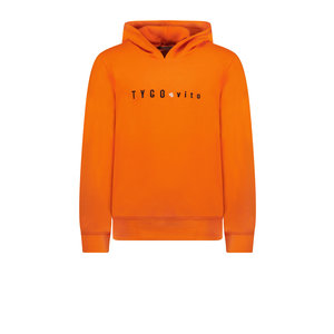 TYGO & vito TYGO & vito jongens hoodie met geborduurd logo Noos Orange Clownfish