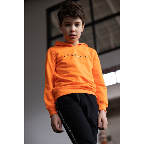 TYGO & vito TYGO & vito jongens hoodie met geborduurd logo Noos Orange Clownfish