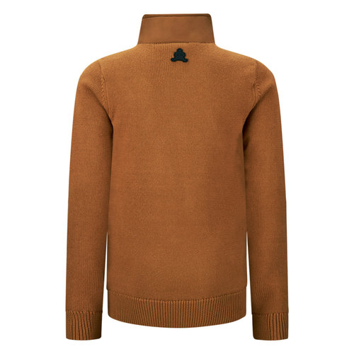 RETOUR Retour jongens gebreiden sweater met rits Alex Camel