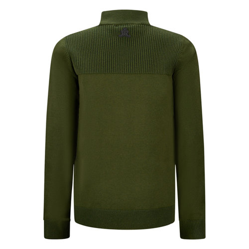 RETOUR Retour jongens sweater met coll Floyd Dark Army