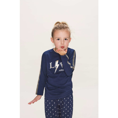 Charlie Choe Charlie Choe meisjes pyjama Love Me Navy