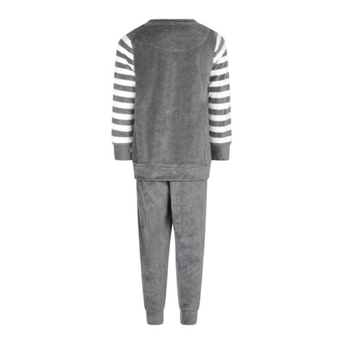 Charlie Choe Charlie Choe jongens velours pyjama Ninja Dark Grey