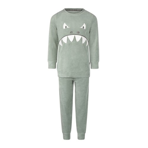 Charlie Choe Charlie Choe jongens velours pyjama Monster Smokey Green Charlie Choe Charlie Choe jongens velours pyjama Monster Smokey Green