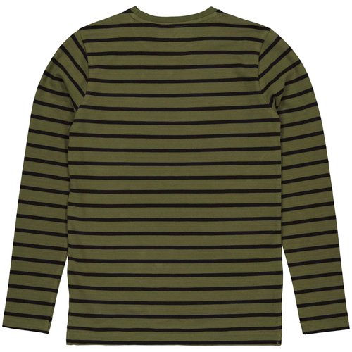 LEVV Levv jongens shirt Aart aop Olive Dust Stripe