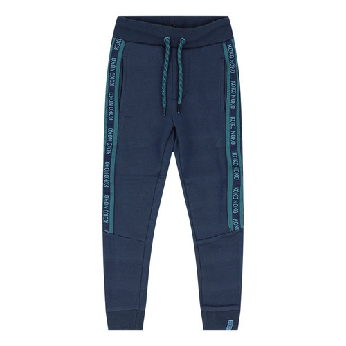 Koko Noko Koko Noko jongens joggingbroek met bies met logo Blue