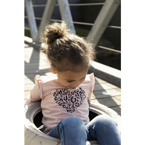 Koko Noko Koko Noko meisjes shirt met hartjes print Pink