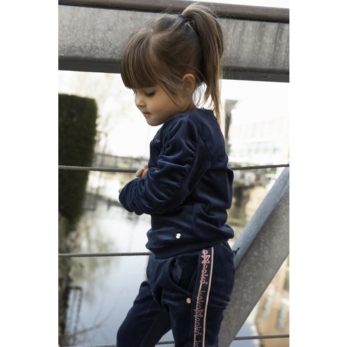 Koko Noko Koko Noko meisjes sweater met ruches op de mouwen Navy