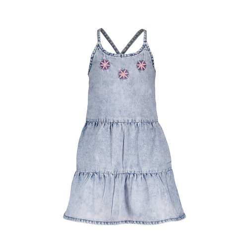 B.Nosy B.Nosy baby meisjes mouwloze jurk Chambray Happy Denim